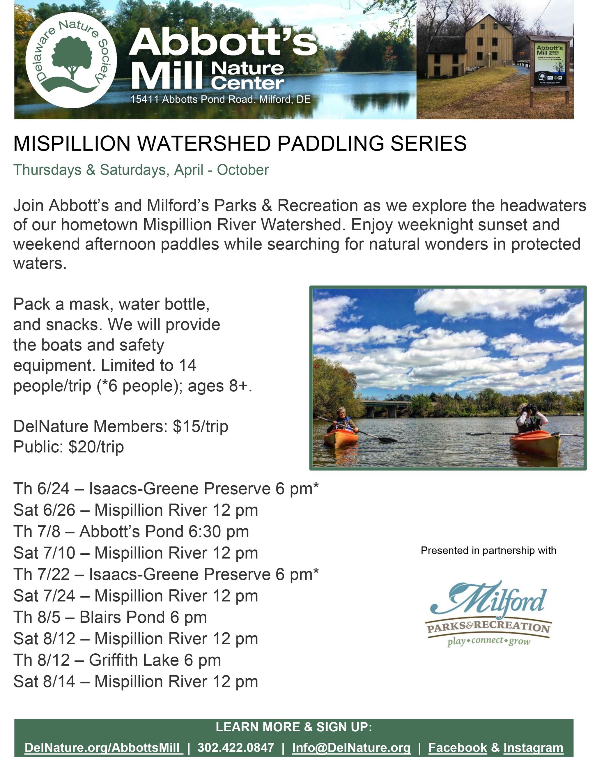 Mispillion River Watershed Paddling Series