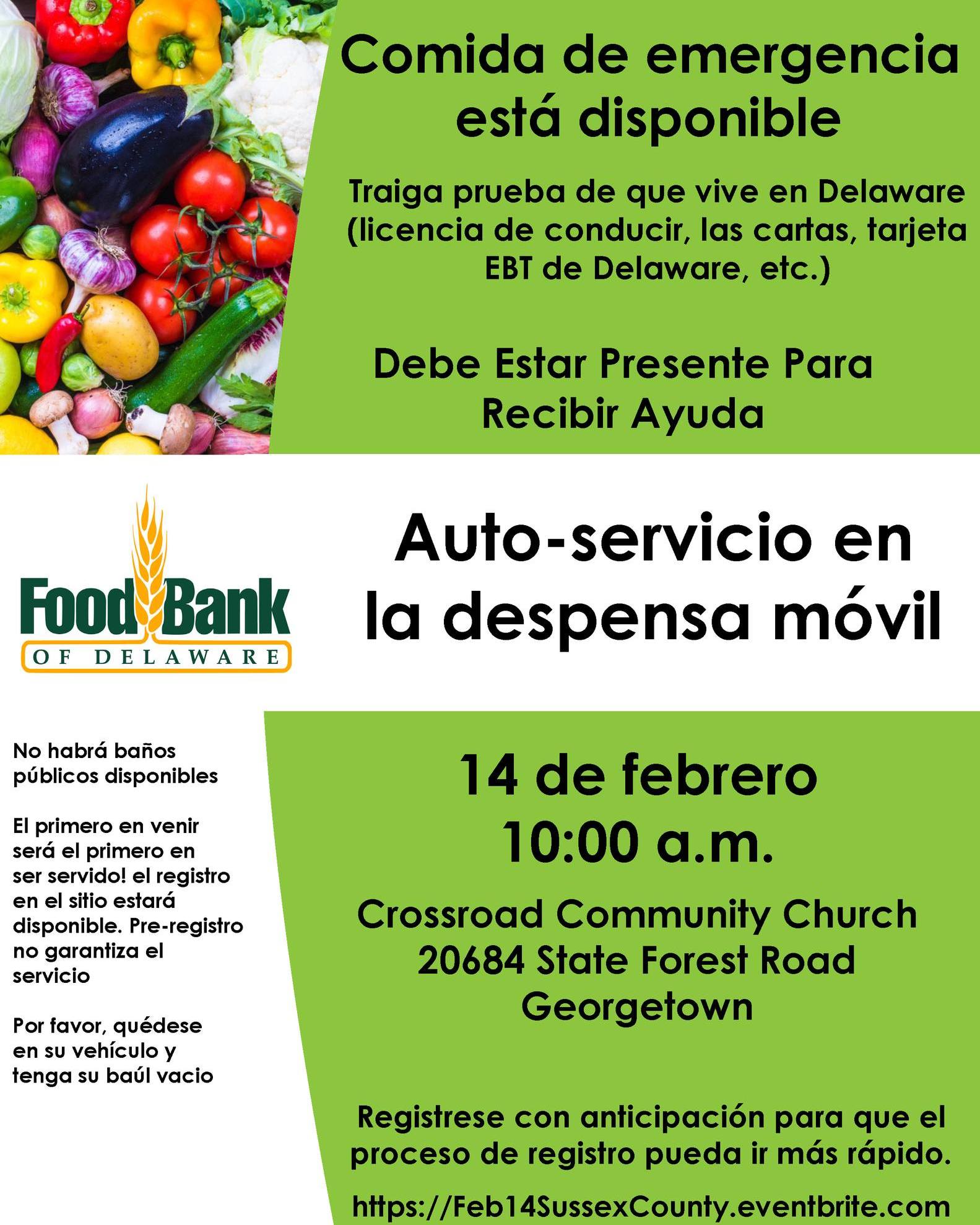 sussex food pantry spanish